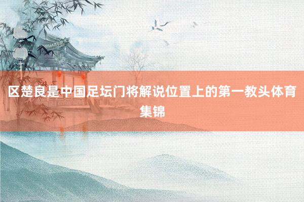 区楚良是中国足坛门将解说位置上的第一教头体育集锦