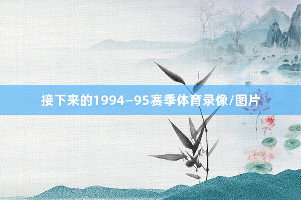 接下来的1994—95赛季体育录像/图片