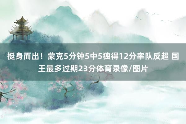 挺身而出！蒙克5分钟5中5独得12分率队反超 国王最多过期23分体育录像/图片