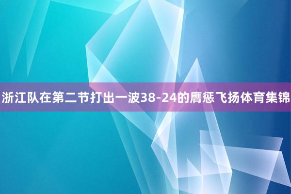 浙江队在第二节打出一波38-24的膺惩飞扬体育集锦