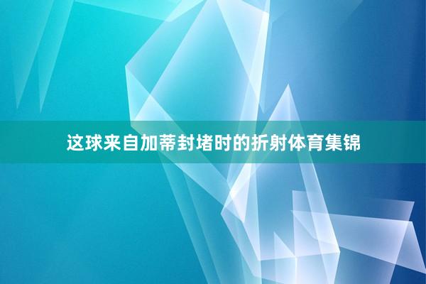 这球来自加蒂封堵时的折射体育集锦